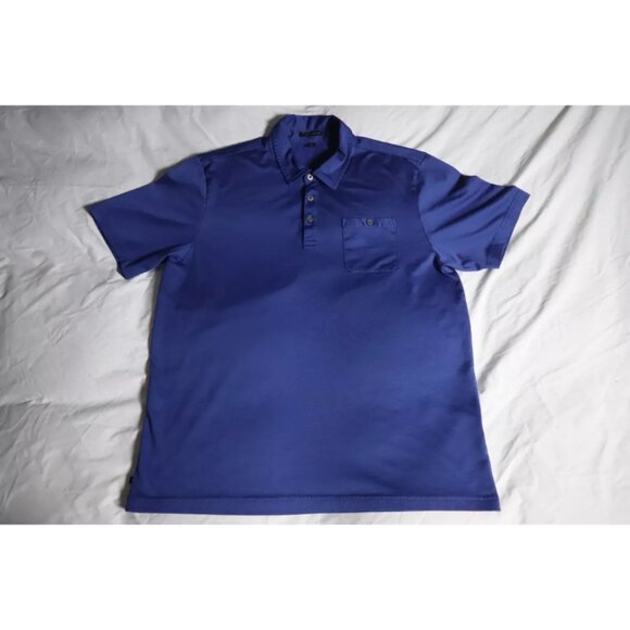 Travis Mathew Golf Performance Polo Shirt Men XL Blue Spread Collar Short Sleeve - Picture 1 of 10